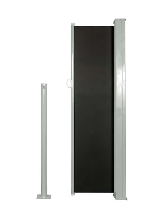 vidaXL Seitenrolloschatten Terrasse Schwarz 1.2x3m