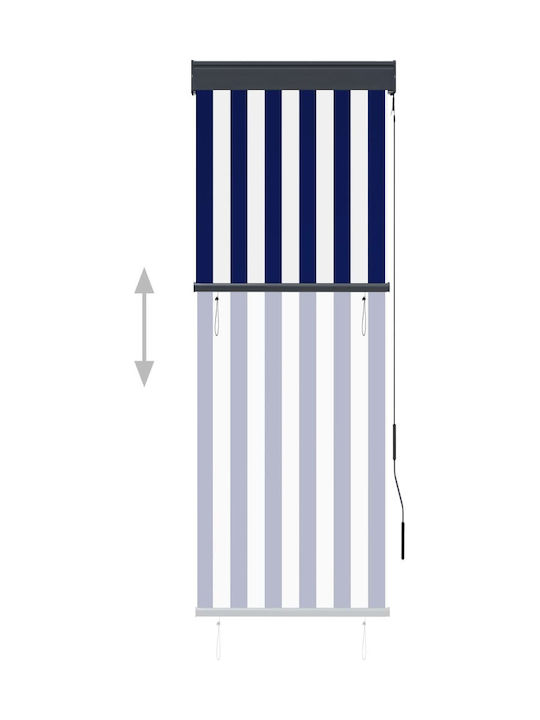 vidaXL Seitenrolloschatten Terrasse Blue 6x2.5m