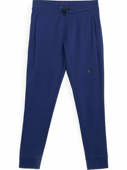 4F Men's Sweatpants with Rubber Blue