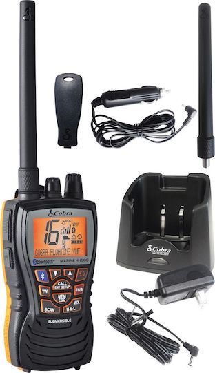 Cobra MR HH500 FLT BT Безжичен Трансивър VHF Marine 6W с Монохромен Екран В Черен Цвят