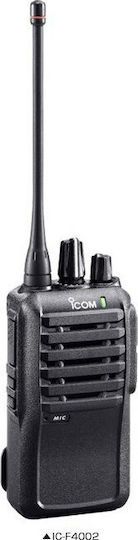 Icom IC-F4002 Безжичен Трансивър UHF/VHF 5W без Екран В Черен Цвят