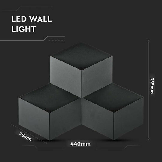 V-TAC Φωτιστικό Τοίχου LED Μαύρο 44x33.5x7.5εκ. V-TAC Φωτιστικό Τοίχου LED Μαύρο 44x33.5x7.5εκ.