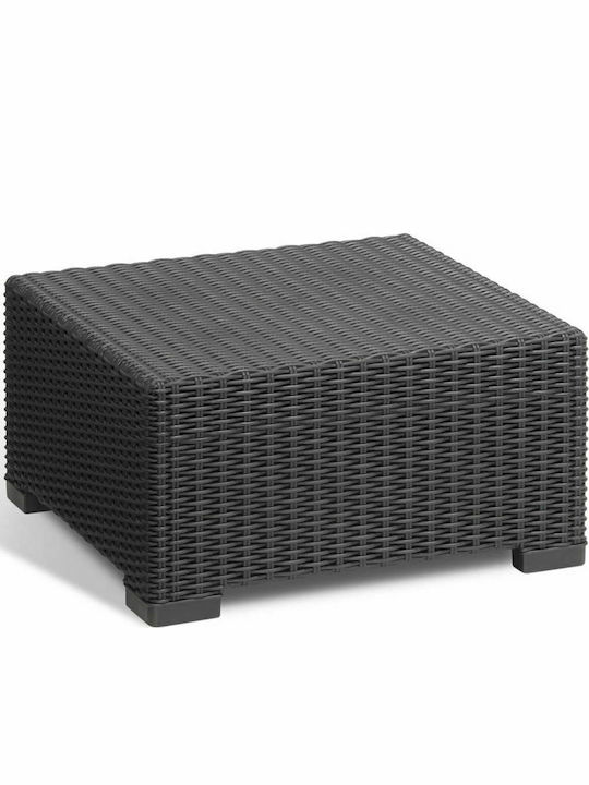 Tisch für kleine Außenbereiche Rattan Stabil California Gray 68x68x35cm