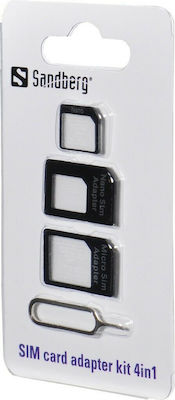 Sandberg 4in1 SIM Adapter In Black Colour