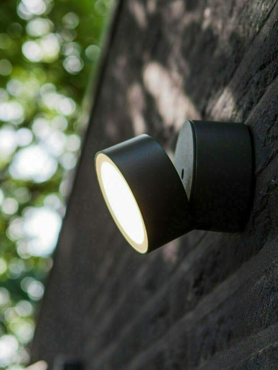 Lutec Trumpet Wall-Mounted Outdoor Spot Light LED IP54 11W with Natural White Light 9.4x11.6x9.4εκ.