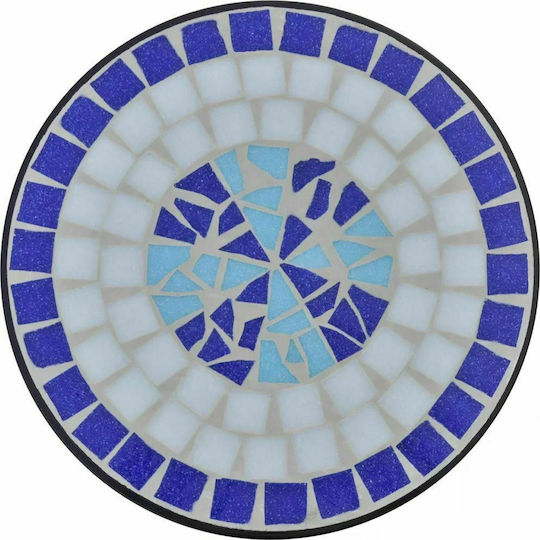 Masa auxiliară pentru spații exterioare mici cu schelet metalic Albastru 30x30x60buc