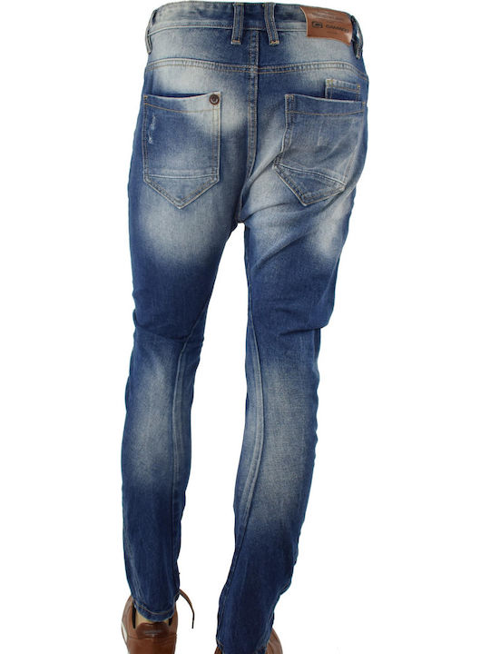 Camaro 16001-391-0223 Pantaloni de Bărbați din Jean în Croială Slim Albastru