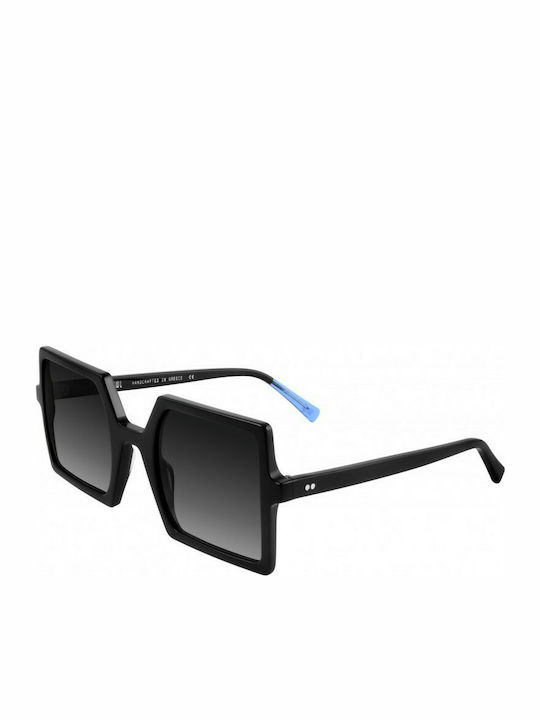 Urban Owl Jessie Women's Sunglasses with Black Plastic Frame and Black Gradient Lens