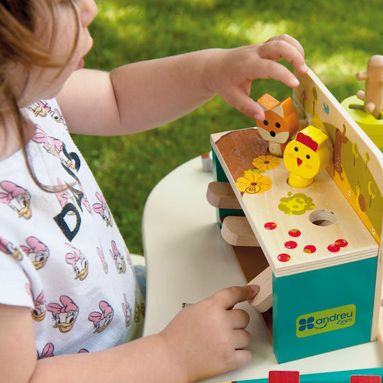 Andreu Toys Animal Hit & Jump Animals made of Wood for 12++ Months