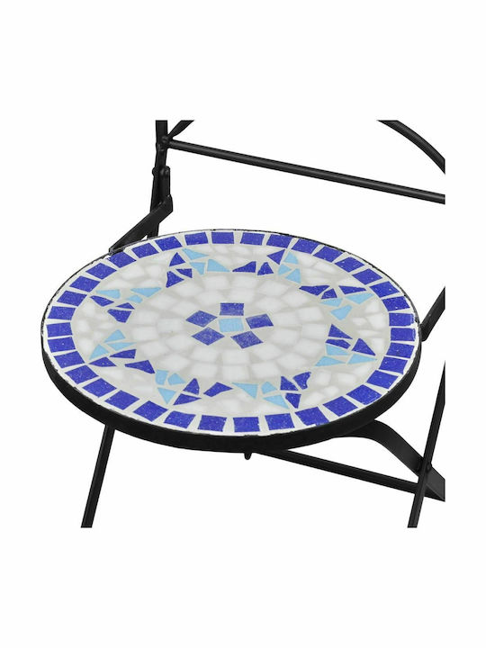 Garten- und Outdoor-Möbelsets für kleinen Raum 3 Stück Blau / Weiß