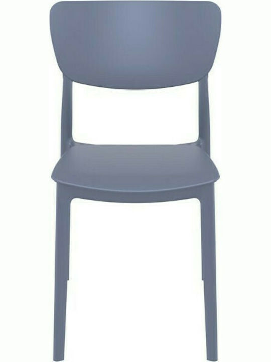 Outdoor Chair Polypropylene Monna 127 Dark Grey 45x53x82cm
