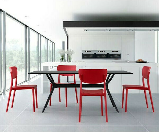 Outdoor Chair Polypropylene Monna 127 Red 45x53x82cm