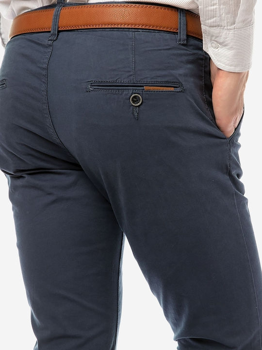 Trousers Chino Elastic in Slim Fit Indigo