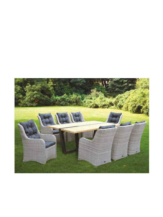 Πολυθρόνα Εξωτερικού Χώρου Rattan Doncaster με Μαξιλάρι Καφέ 72x58x94εκ. Skroutz.gr