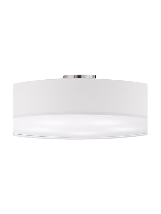 Trio Lighting Hotel Modern Stoff Deckenleuchte mit Fassung E27 65Stück Weiß