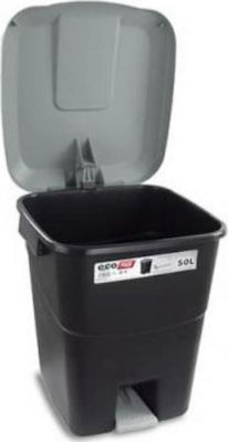 Tayg Plastic Waste Bin 50lt with Pedal Black