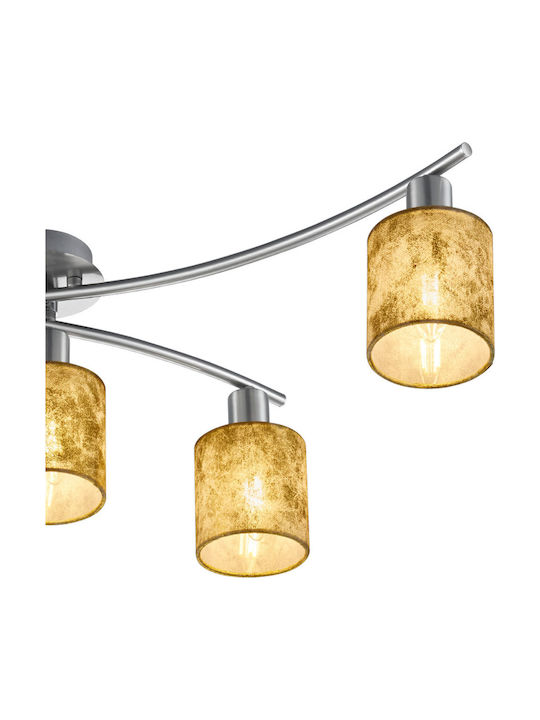 Trio Lighting Garda Modern Metal Ceiling Light with Socket E14 75pcs Gold