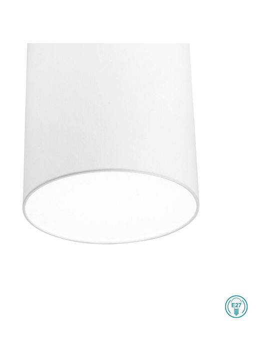 Nowodvorski Cameron Modern Fabric Ceiling Light with Socket E27 White