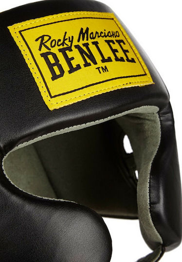 Benlee Mike Kids Open Face Boxing Headgear Synthetic Leather Black