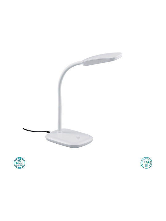 Trio Lighting Boa LED Office Lamp with Flexible Arm in White Color