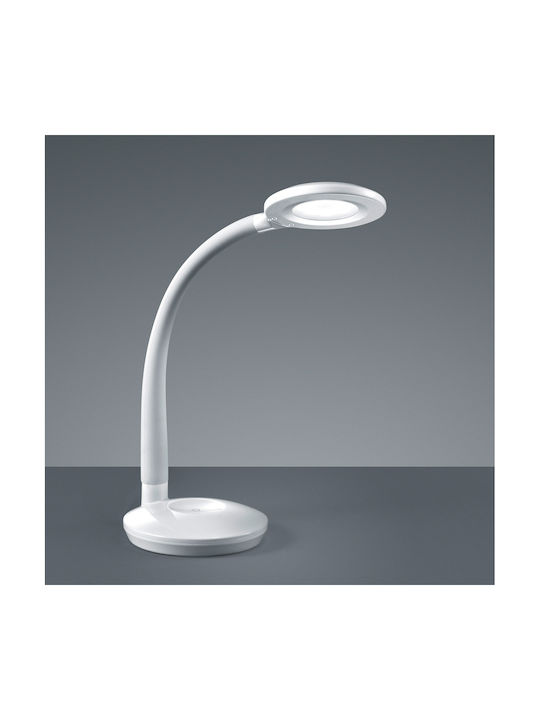 Trio Lighting LED Office Lamp with Flexible Arm in Silver Color