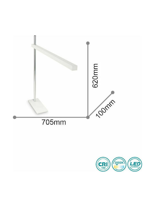 Ideal Lux Gru TL105 LED Office Lamp in White Color