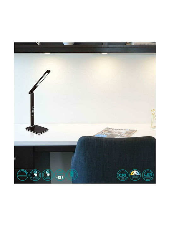 Globo Lighting Tanna LED Φωτιστικό Γραφείου Αναδιπλούμενο σε Καφέ Χρώμα
