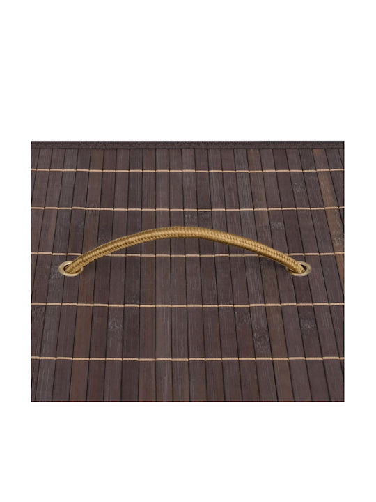 vidaXL Wäschekorb Bamboo Klappbar 72lt mit Deckel 40x30x60cm Braune