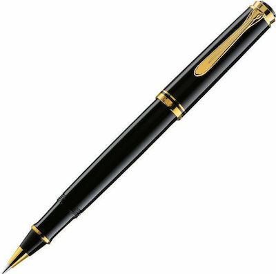 Pelikan Souveran R400 Rollerball Black με Μπλε Μελάνι