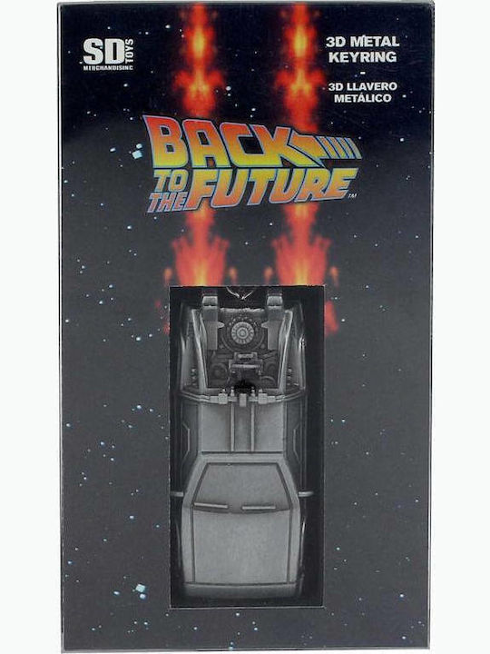 Sd Toys Schlüsselanhänger Back to Future Delorean 3D Metallisch Silber
