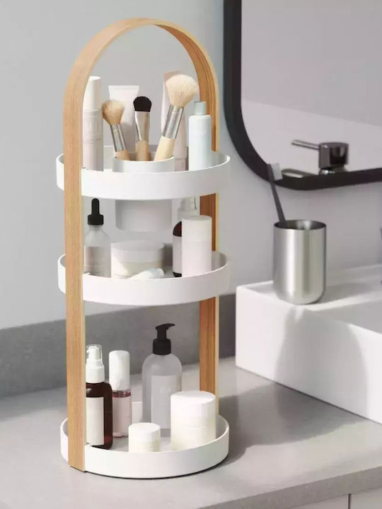 Umbra Bellwood Floor Bathroom Shelf Plastic with 3 Shelves 20x20x50cm White
