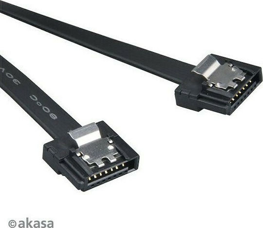 Akasa Proslim 7-Pin SATA III - 7-Pin SATA III 0,50cm Schwarzes Festplattenkabel