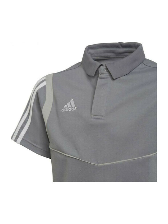 Adidas Kids Polo Short Sleeve Gray Tiro 19