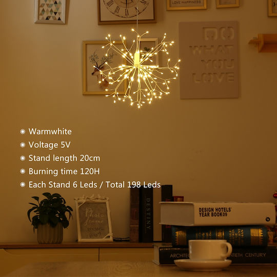 Dekorative Lampe Optische Faser Weiß