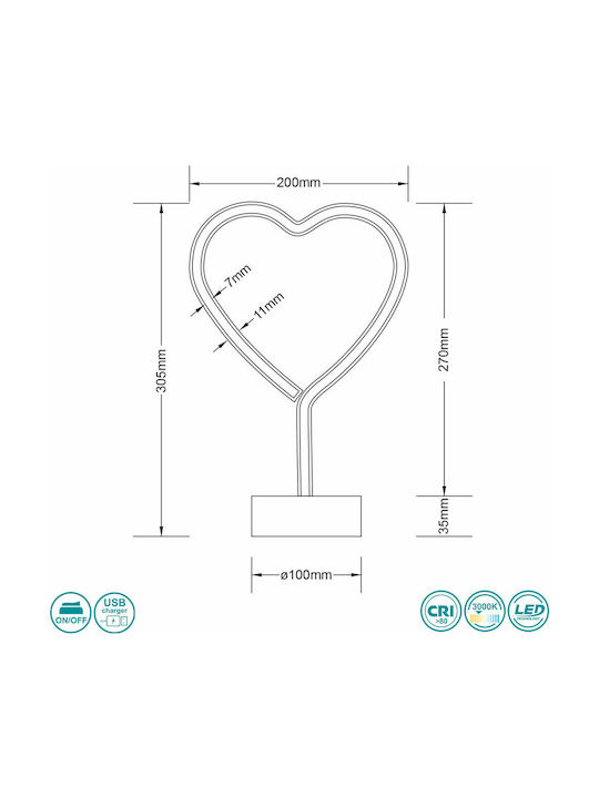 Trio Lighting Lustră Decorativă Inima Roz