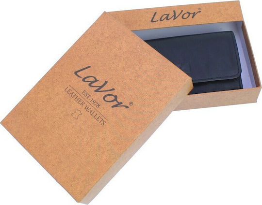 Lavor Leather Black Tobacco Pouch with Magnetic Closure 11x7.5cm