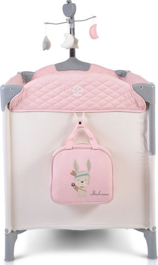 Cangaroo Indiana Loc de joacă 2 Nivele cu Saltea Roz 125x65cm