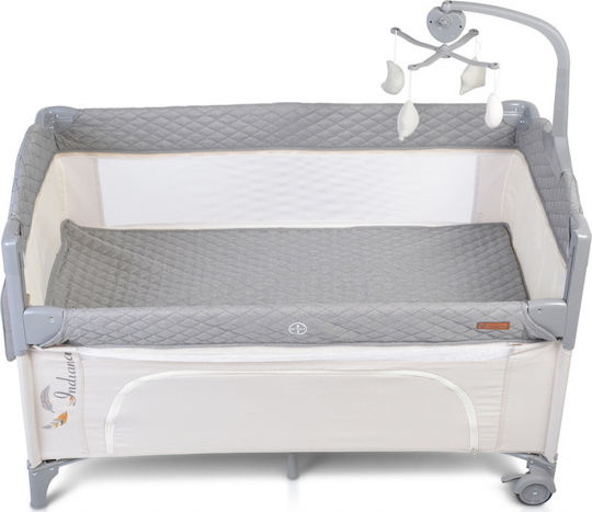 Cangaroo Indiana Loc de joacă 2 Nivele cu Saltea Gri 125x65cm