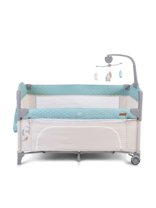 Cangaroo Indiana Playpen 2 Levels with Mattress Mint 125x65cm