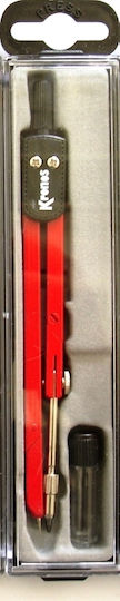 Kronos 303/C Metallisch Zirkel mit Spitze in Fall Rot