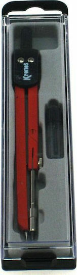 Kronos 303/C Metallisch Zirkel mit Spitze in Fall Rot