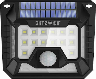 BlitzWolf Set 2 Wand-Solarleuchten 5W 200lm Kaltweiß 6500K mit Bewegungssensor IP64