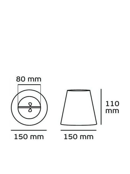 VK Lighting Καπέλο Φωτιστικού 15x15εκ.