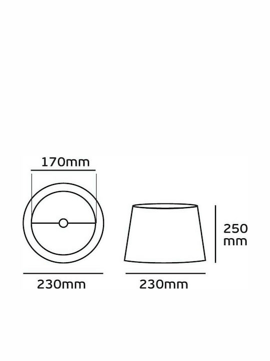 VK Lighting Konisch Lampenschirm Mehrfarbig mit Durchmesser 23cm