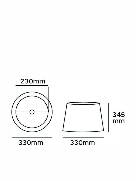 VK Lighting Lamp Shade 33x15cm