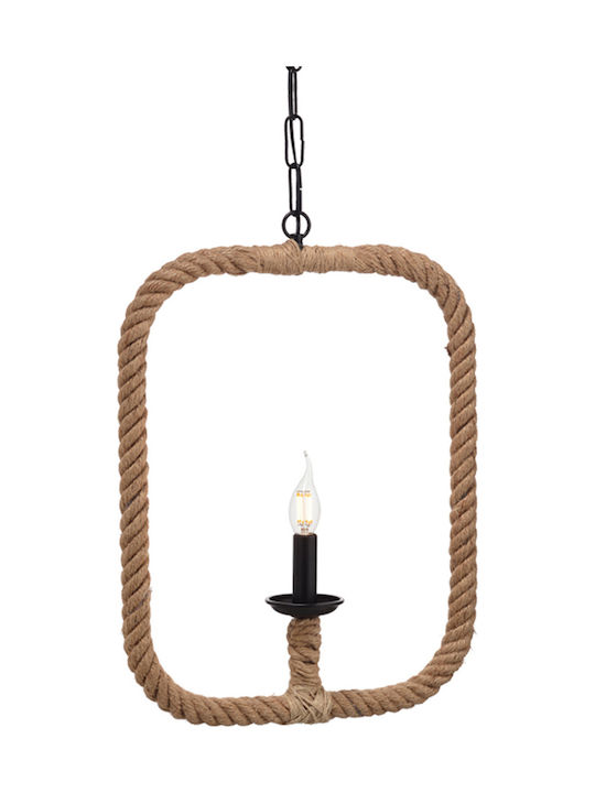 Aca Chandelier with Rope 1xE14 Beige 40cm 563401PRT