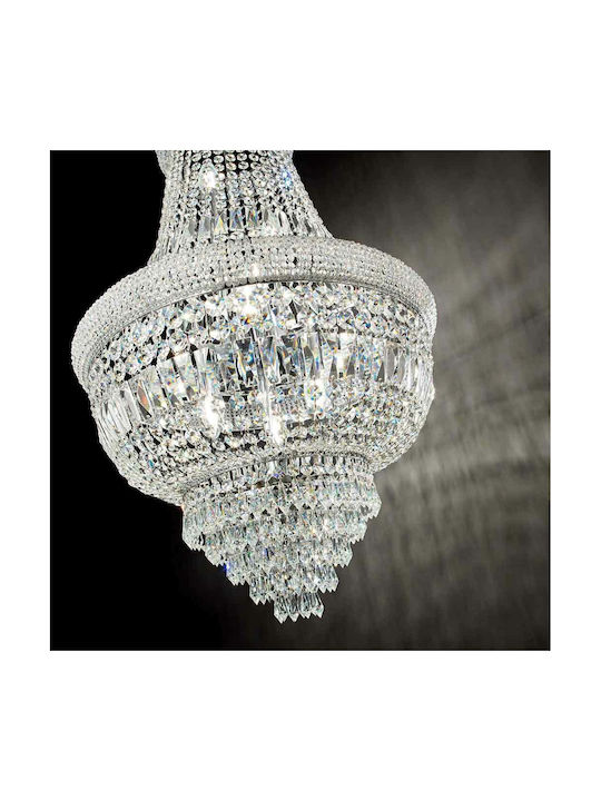 Ideal Lux Chandelier with Crystals 10xE14 Gold 52cm 207216