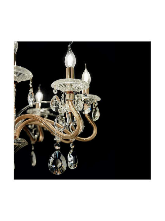 Ideal Lux Kronleuchter Ø85cm mit Kerzen Gold