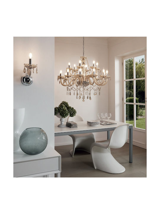 Eglo Basilano Candelabru 6xE14 Ø72cm cu Lumânări Galben Miere 39092