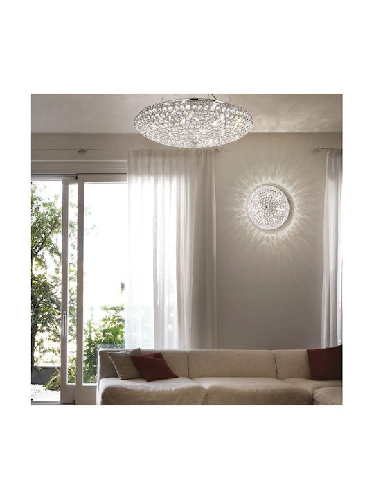 Ideal Lux King Kronleuchter 12xG9 mit Kristallen Gold 088020